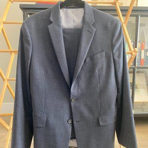 Banana Republic Marzotto Navy Blue Wool Suit